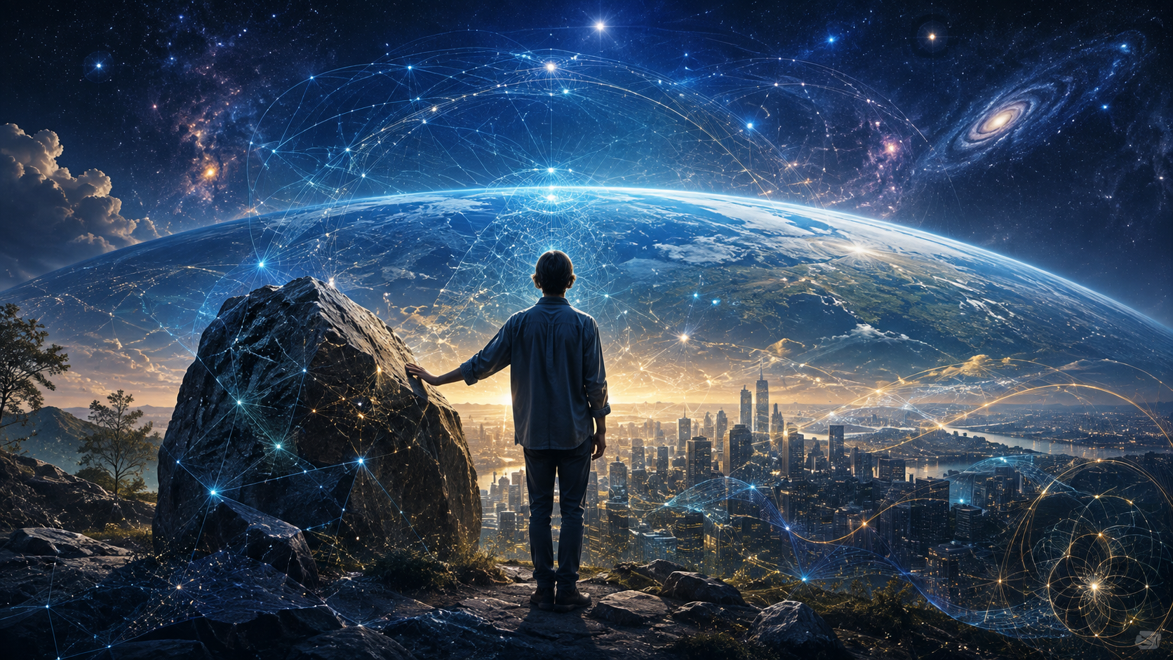 The material world and consciousness united as one reality within the Grand Consciousness Field